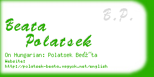 beata polatsek business card